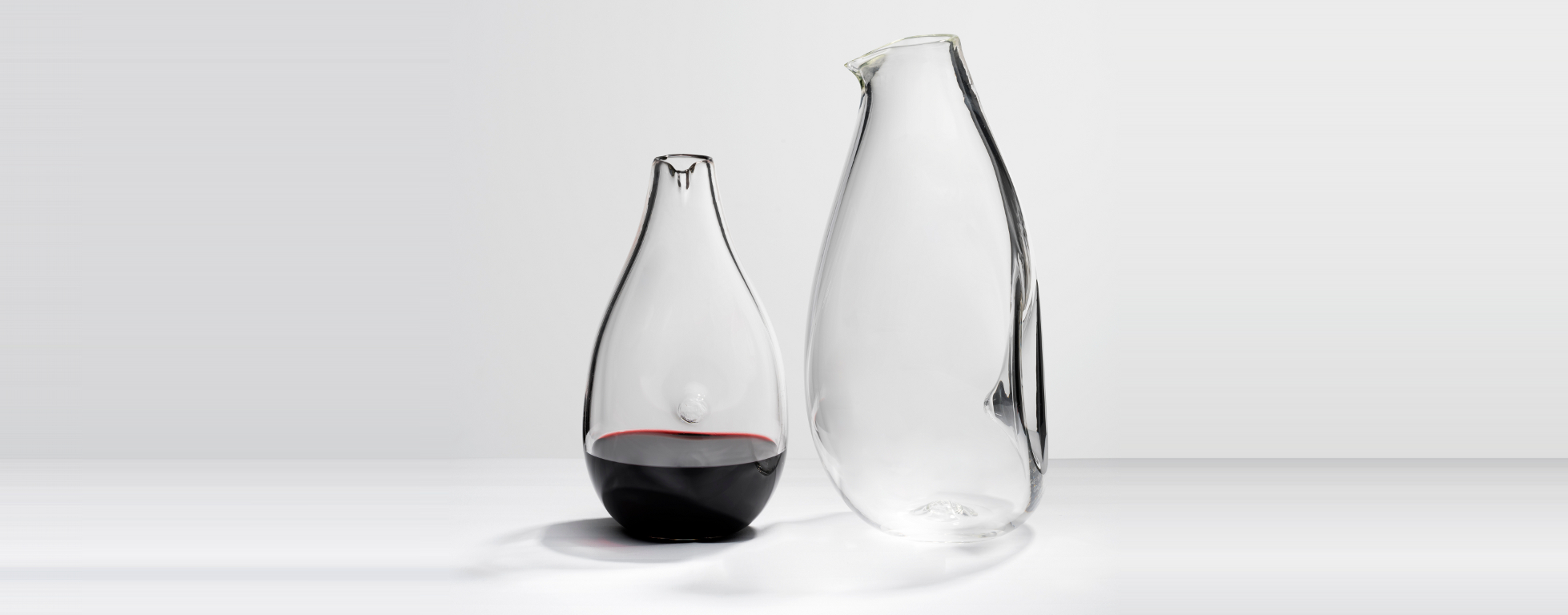 two Penguin decanters